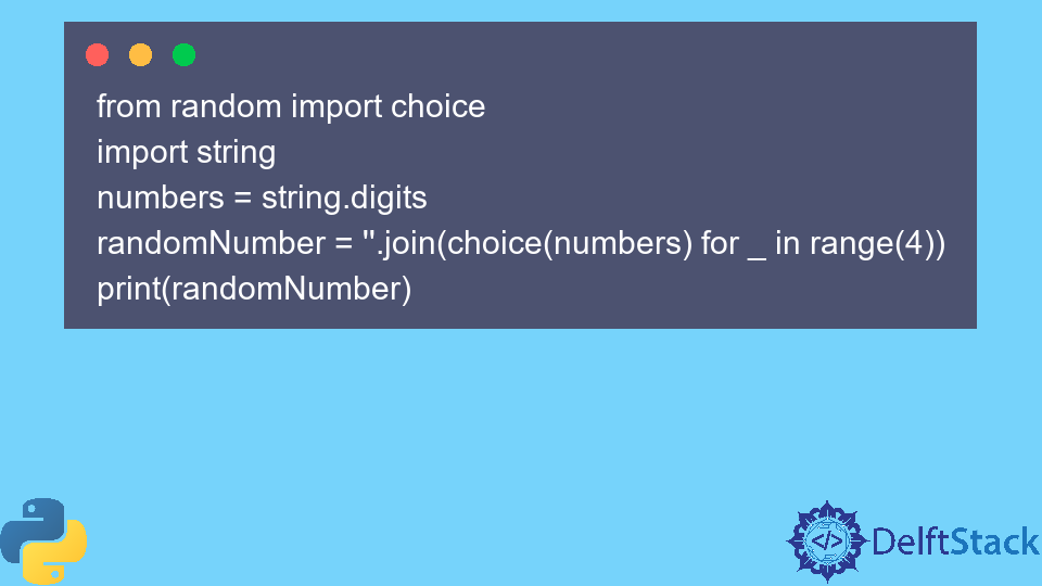 Generate Random 4 Digit Number In Python Delft Stack